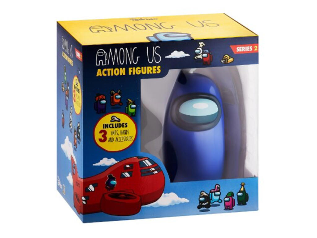Among Us - Blå actionfigur med tilbehør i æske