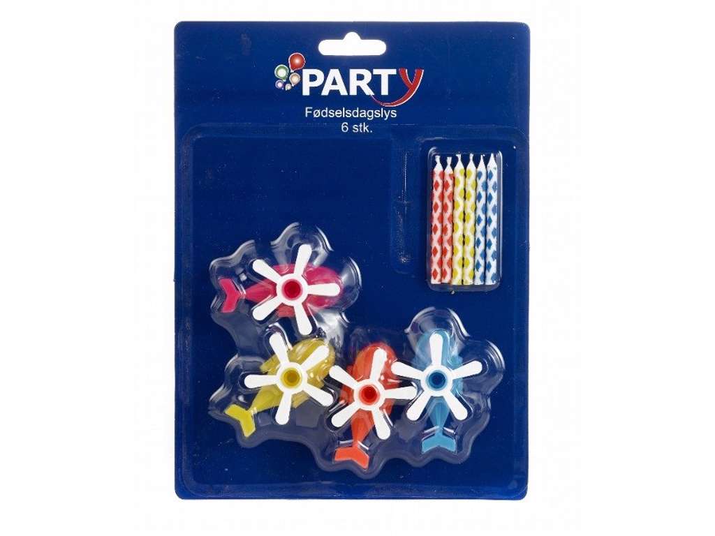 Fødselsdaglys med holdere