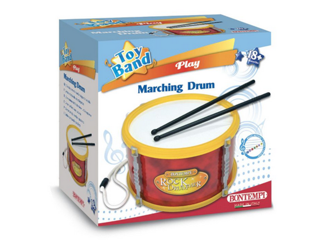 Marchtromme med Skulderrem og Trommestikker