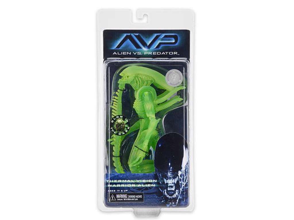 Alien vs. Predator action figur af Alien Warrior Thermal Vision (Glow in the Dark) på 23 cm