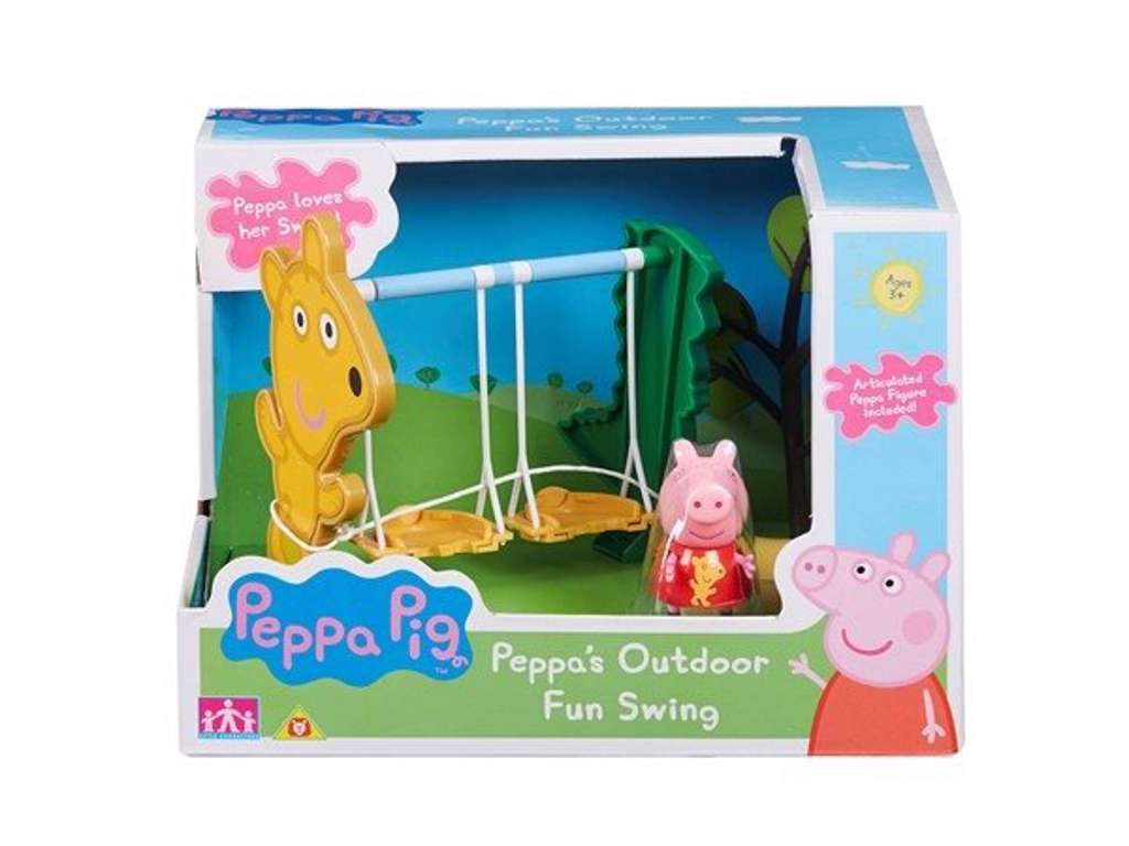 Gurli Gris sjov på gyngen