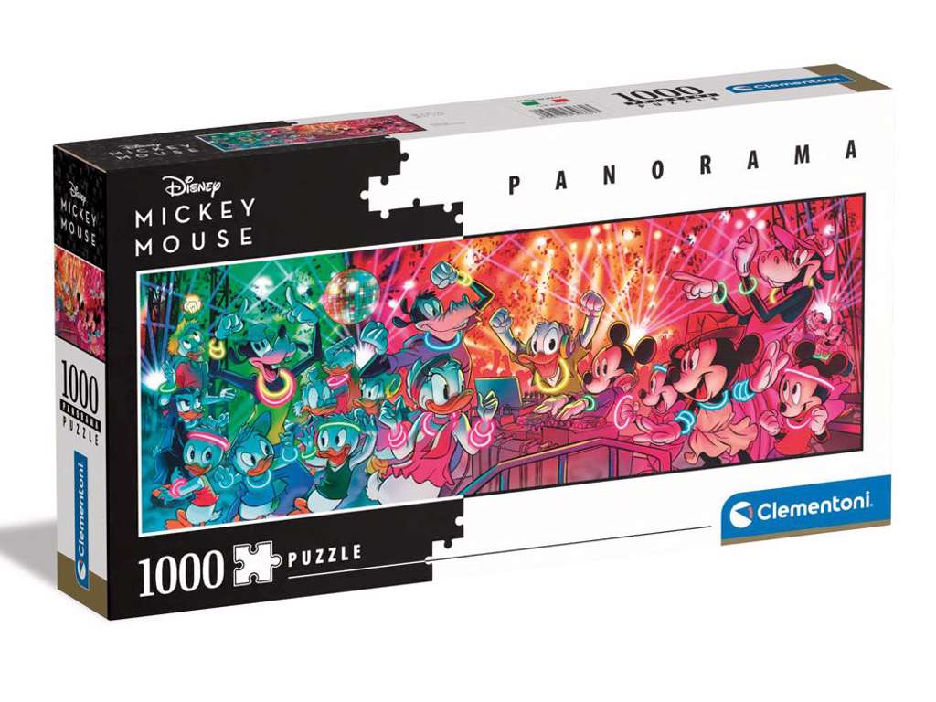 Disney Panorama Jigsaw Puzzle Disco with DJ Mickey (1000 pieces)