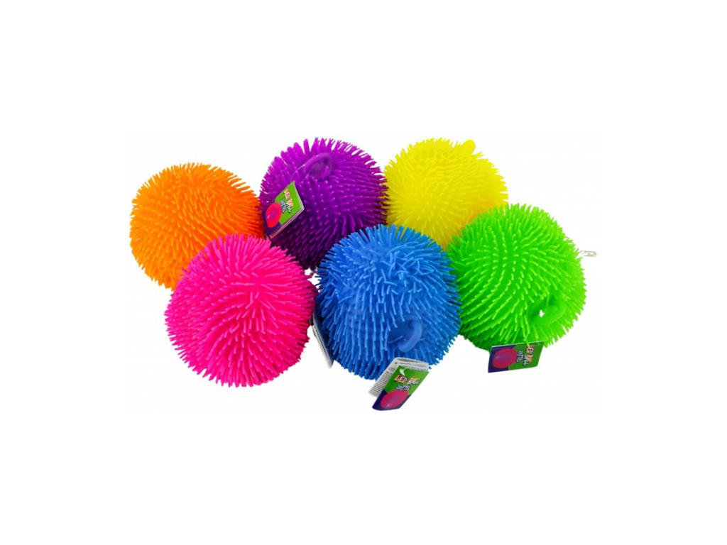1 stk. Pufferbold med lys - Assorteret