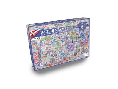 Nordic Quality Puzzles - Danish Stamps (1000 pieces) - brætspil fra Lautapelit