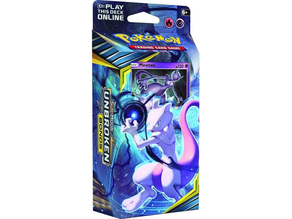 Pokémon Unbroken Bonds theme deck med Mewtwo fra Sun & Moon