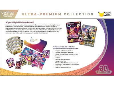 Pokémon TCG 30th Celebration Ultra-Premium Collection Night – Pikachu ex & Umbreon ex