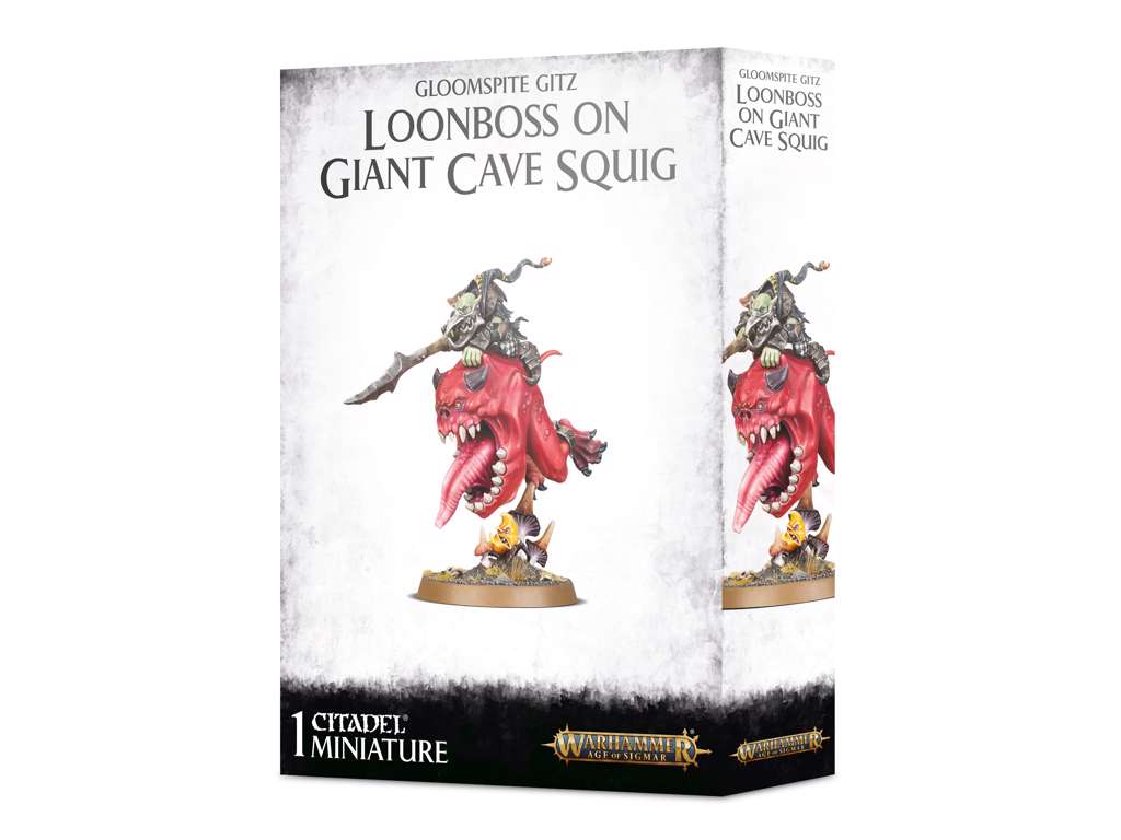 Gloomspite Gitz: Loonboss on Giant cave Squig