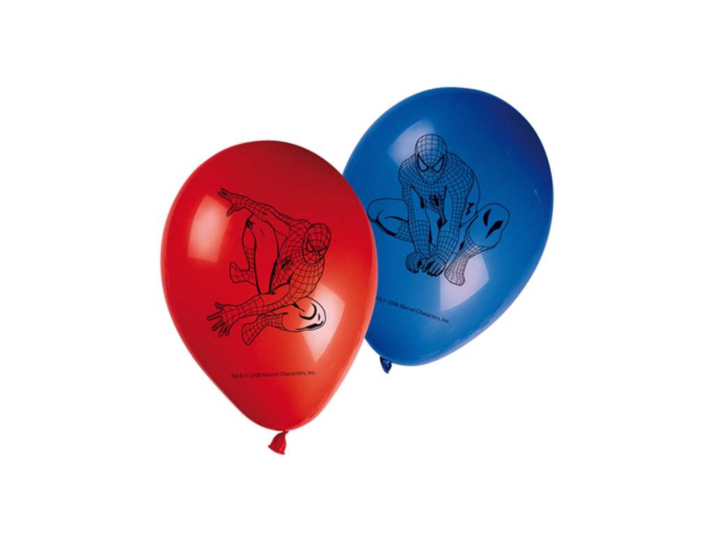 Spiderman balloner 8 stk på 28 cm