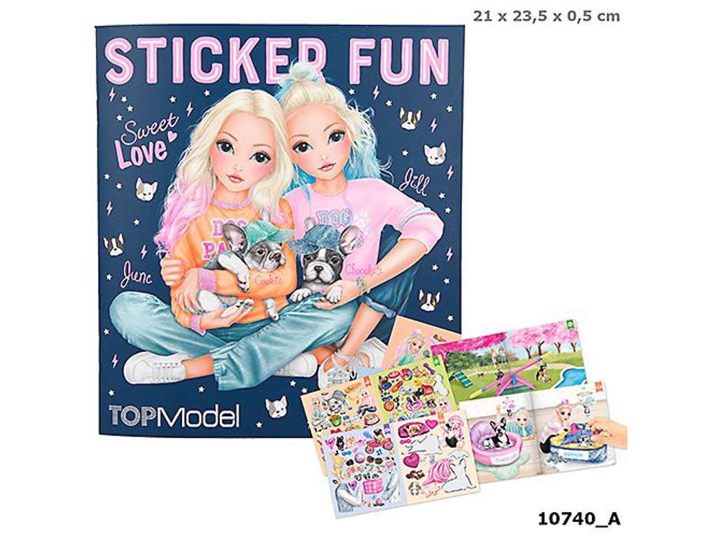 Top Model sticker fun klistermærkebog - hund
