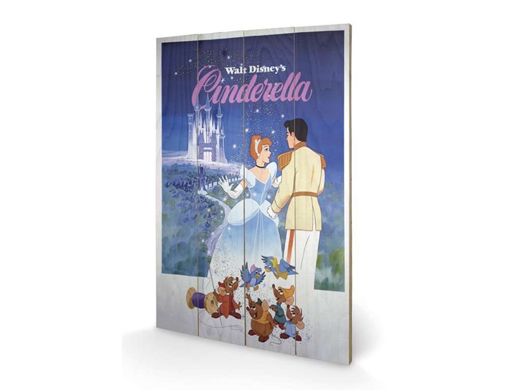 Cinderella træ plade "plakat" 40x60 cm