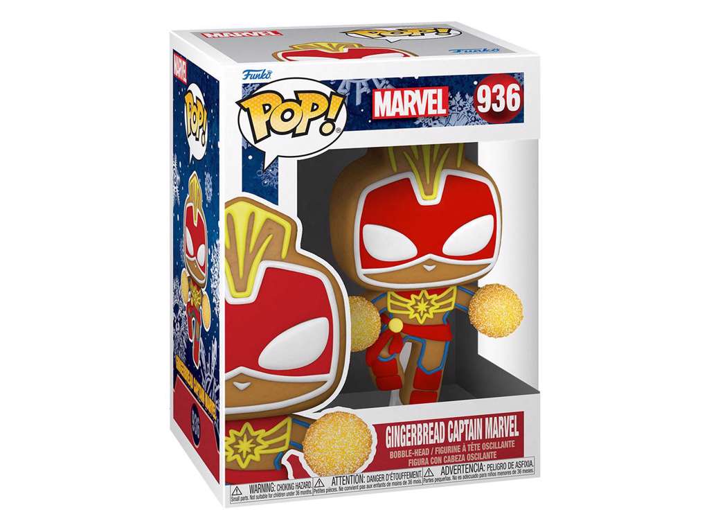 Marvel POP! Vinyl Figure Holiday Captain Marvel 9 cm
