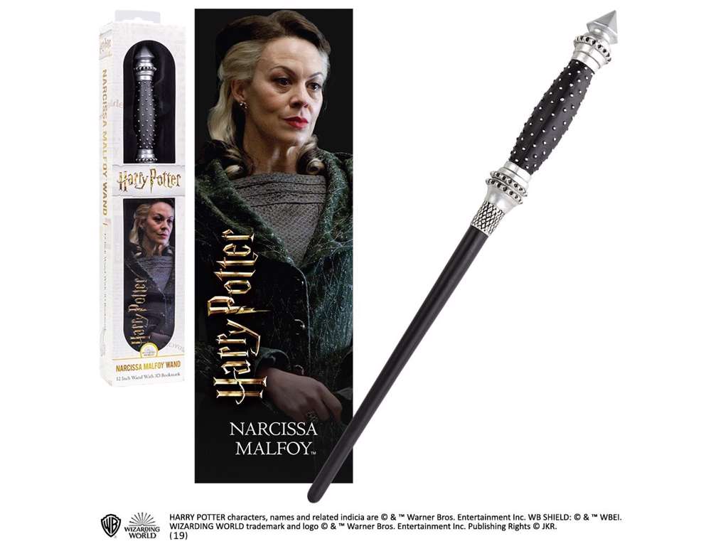 Narcissa Malfoy tryllestav i PVC med 3D-bogmærke