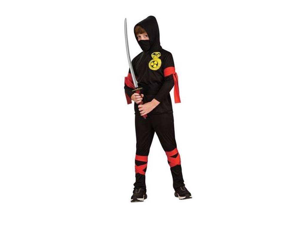 Black Ninja kostume 3-4 år