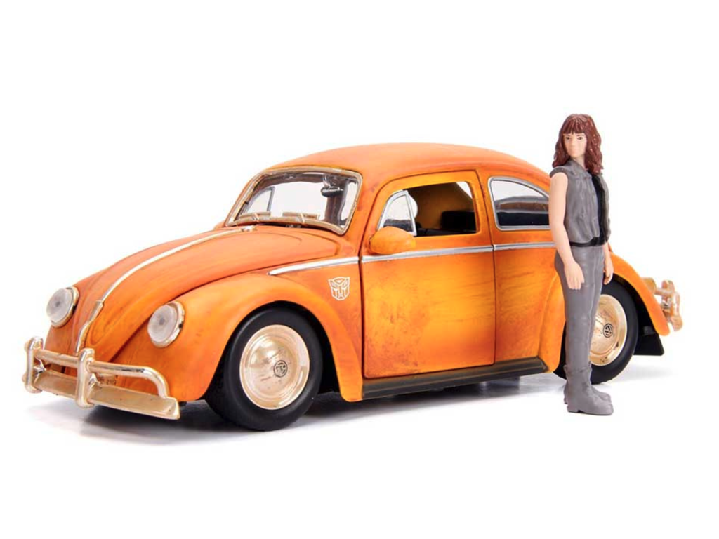 Transformers Bumblebee Diecast model 1/24 Volkswagen Beetle med figur