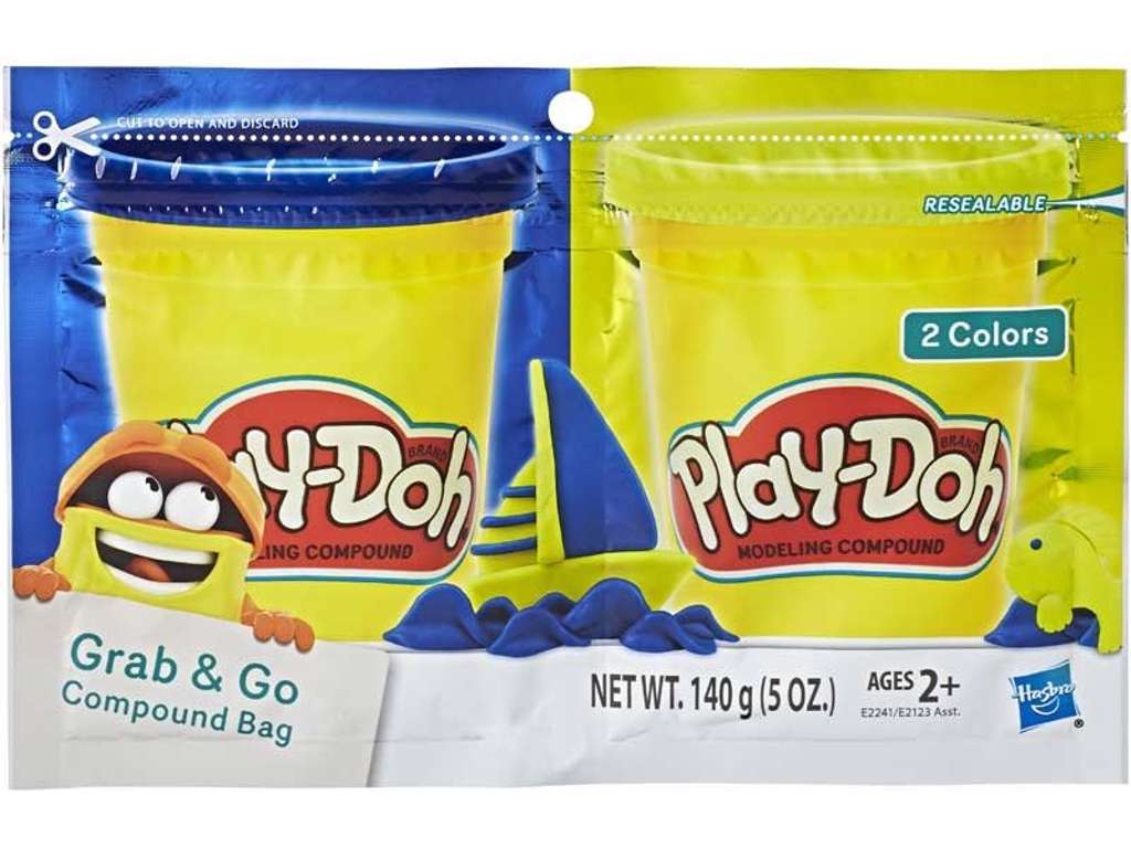 Playdoh Grab&Go compound 2-pak - Lilla & Orange
