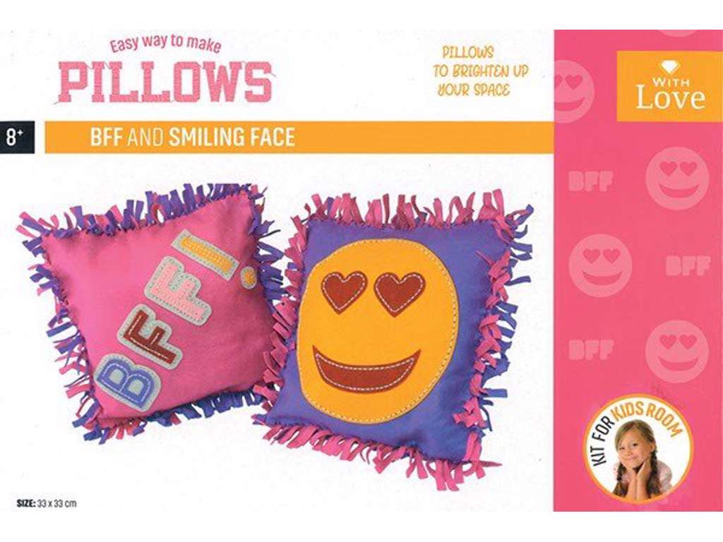 Lav dine egen pude - pink/lilla