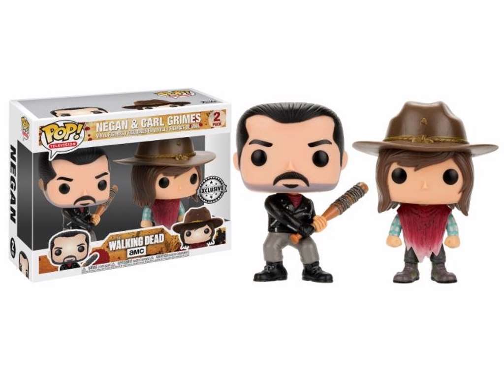 Walking Dead POP! vinyl figur af 2-pack af Negan & Carl på 9 cm - Exclusive