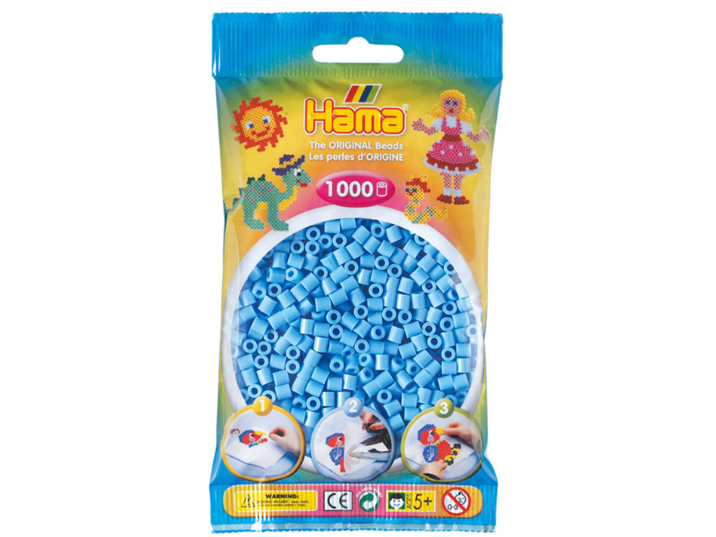1000stk. Hama Midi pastel blå 207-46