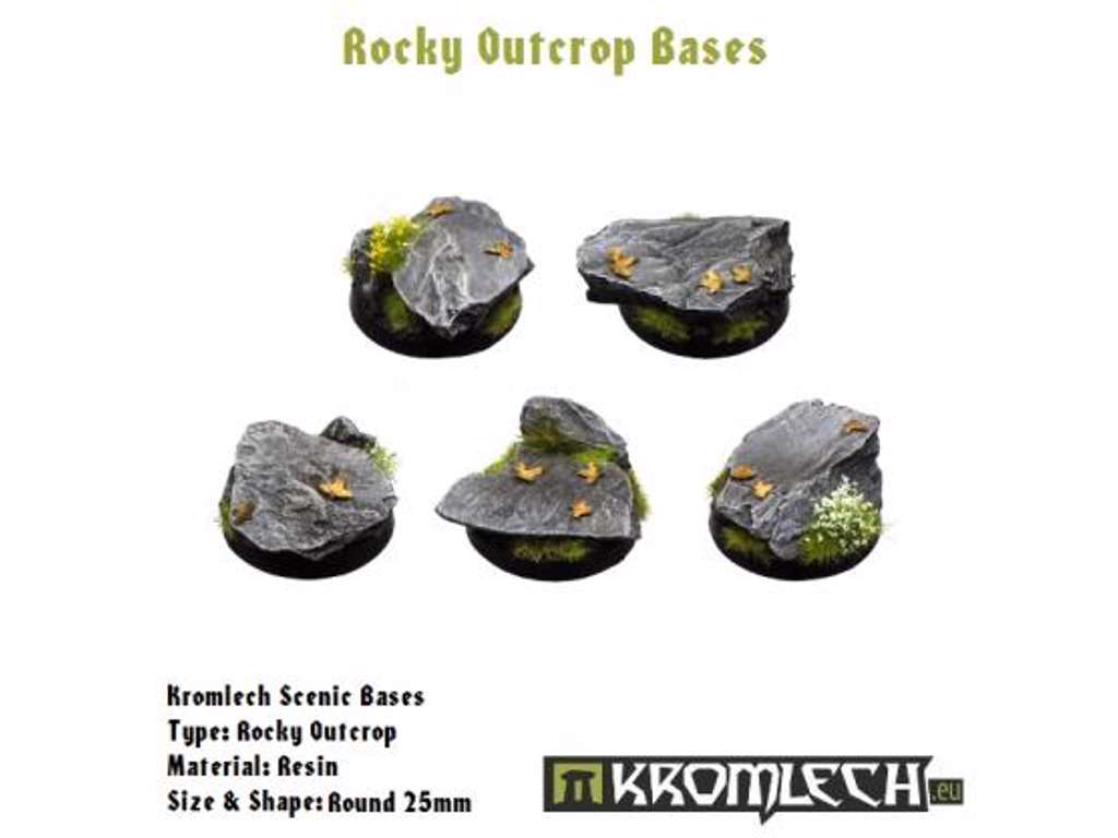 Rocky Outcrop Bases - Round 25mm