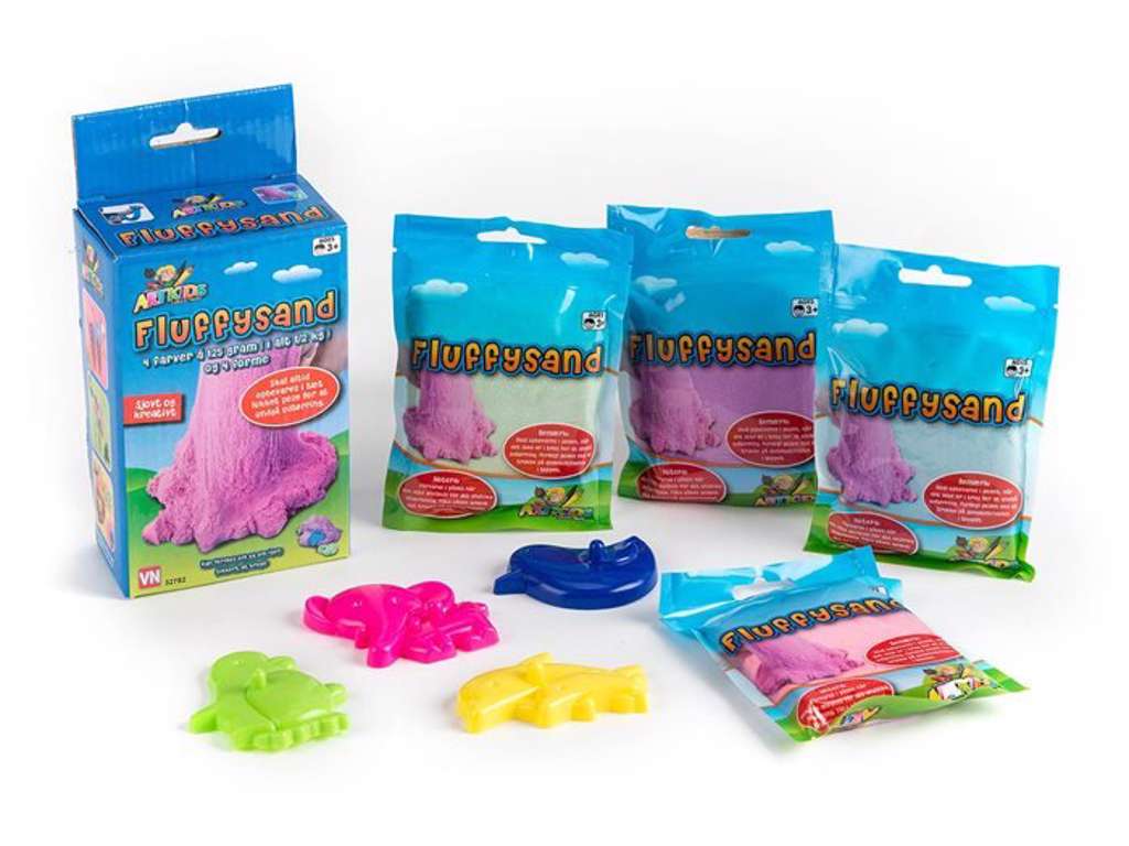 Fluffy sand - 4 poser - 125 gram