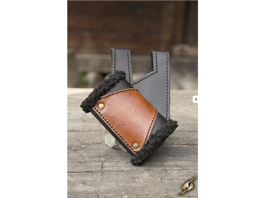 Holder - black Fur, black / brown