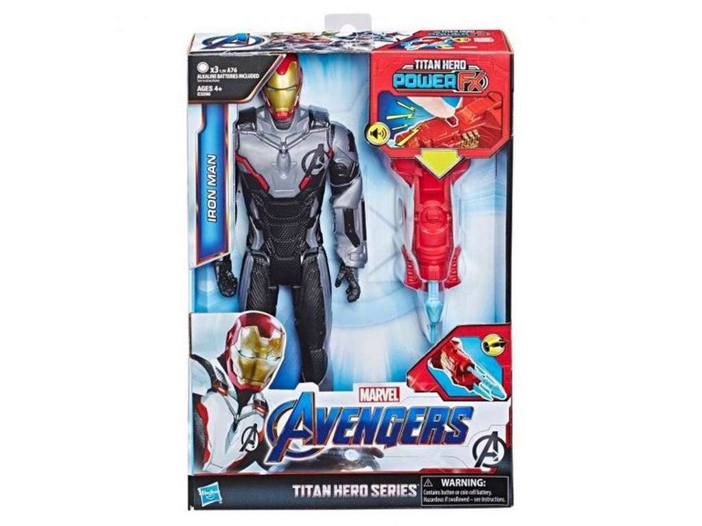 Iron Man Titan Hero Power FX med lyd og kanon - 30 cm