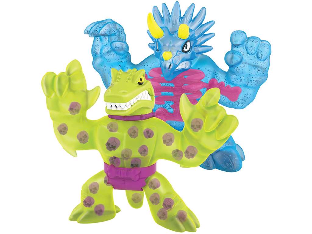 Tritops vs Shredz Dino X-Ray Goo Jit Zu figur på 13 cm