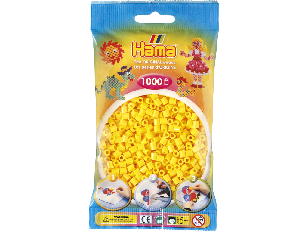 1000stk. Hama Midi gul 207-03