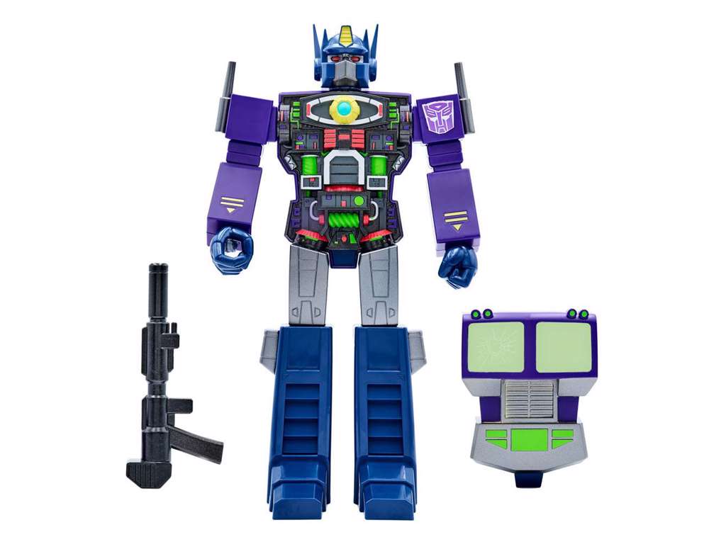 Transformers Super Cyborg Optimus Prime (Shattered Glass Purple) actionfigur på 28 cm