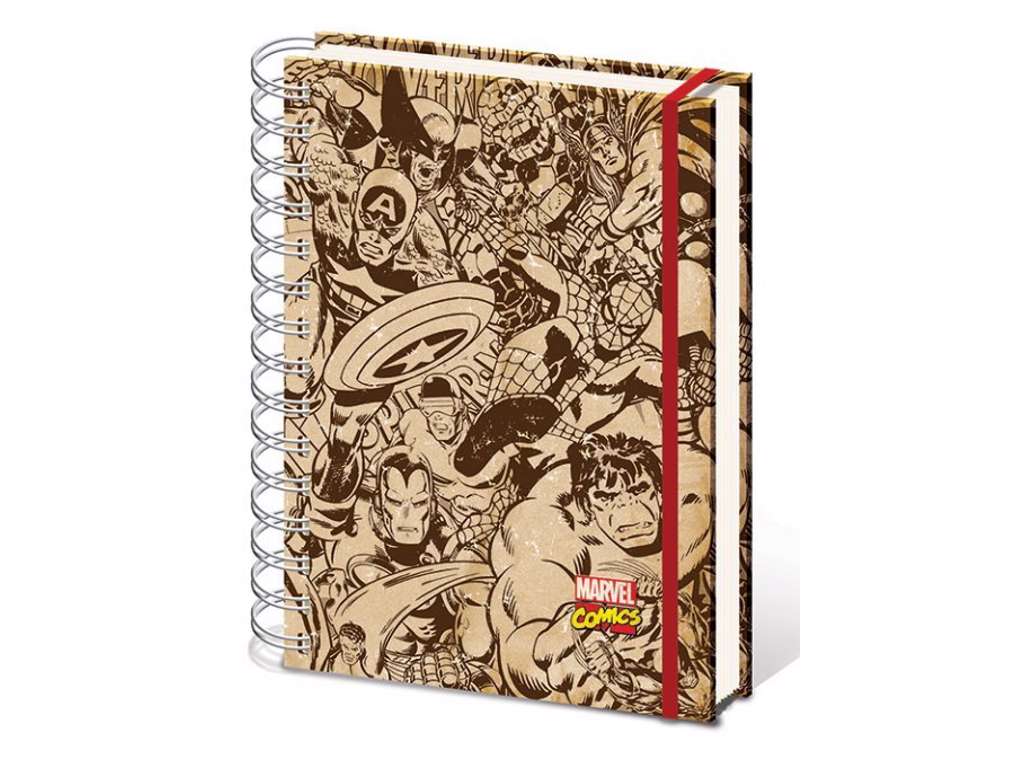 Marvel Comics "Sort/hvid" A5 notesbog hardcover