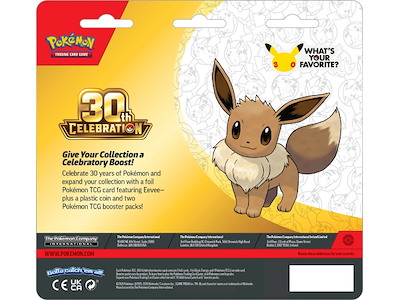 Pokémon TCG 30th Celebration Eevee 2-Pack Blister – 2 Boosters