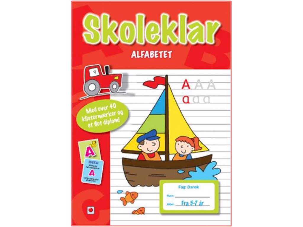 Skoleklar: Alfabetet - opgavebog
