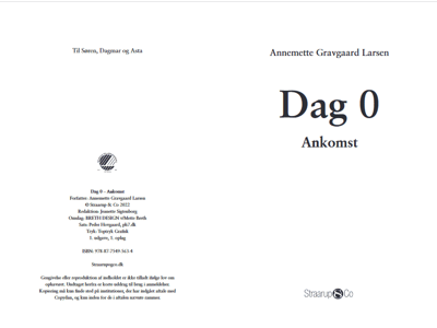Dag 0 - Ankomst - Bog