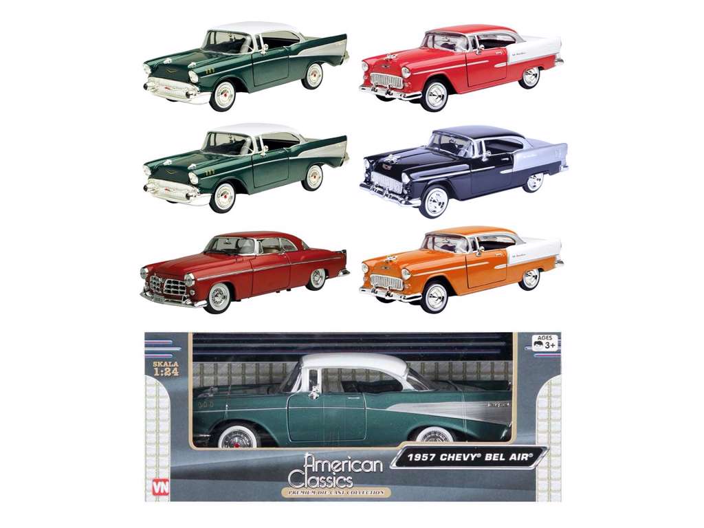Gamle amarikanerbiler i størrelse 1:24 årgang 1950-59 fra Speedcar
