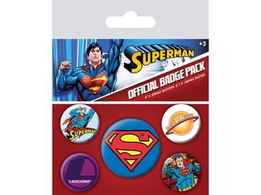 Superman badges 5 pak
