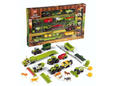 Kæmpe traktorsæt i størrelse 1:64 fra Bull