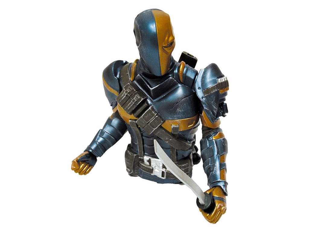 Batman Arkham Origins sparegris med Deathstroke Previews Exclusive på 15 cm