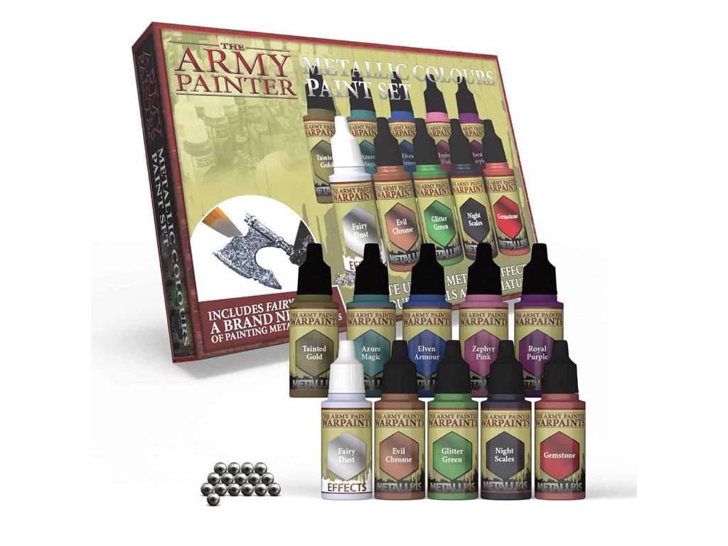 Warpaints Metallic Colours Paint Set - Malesæt fra The Army Painter (10 malinger)
