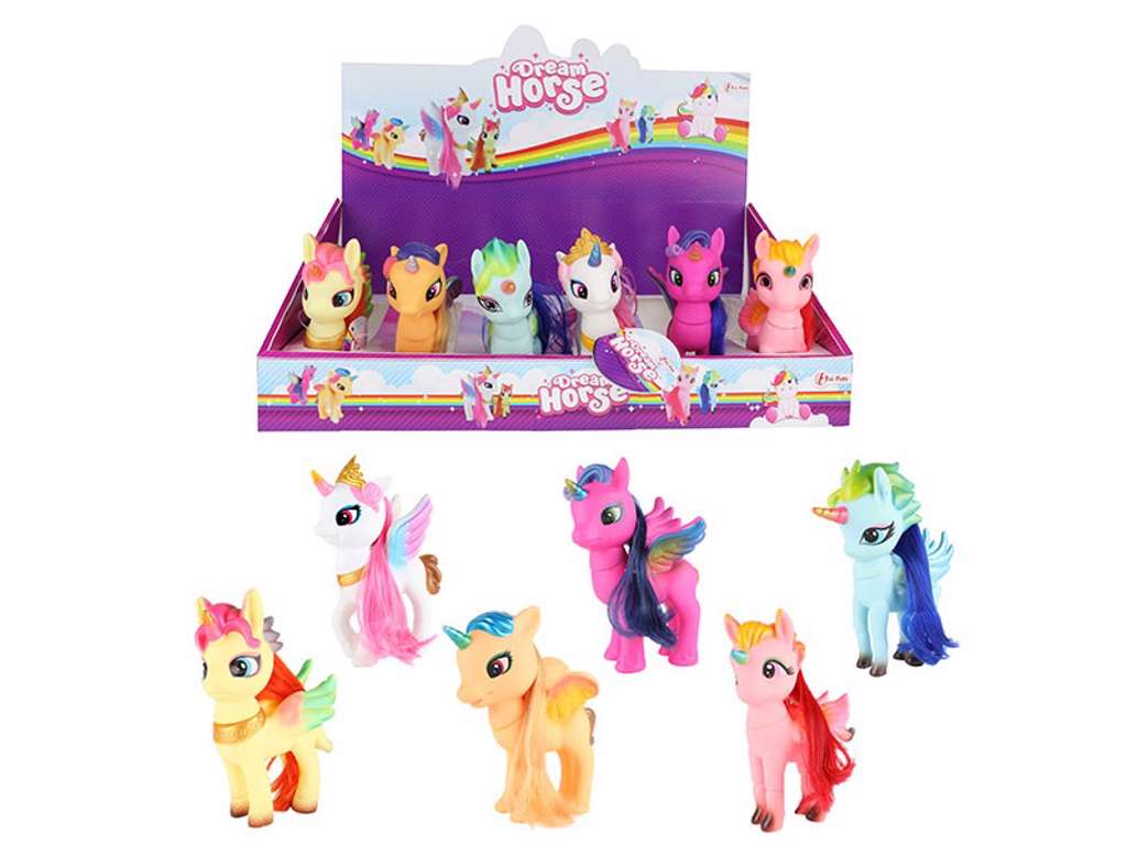 DREAM HORSE Enhjørning på 13cm 6 forskellige