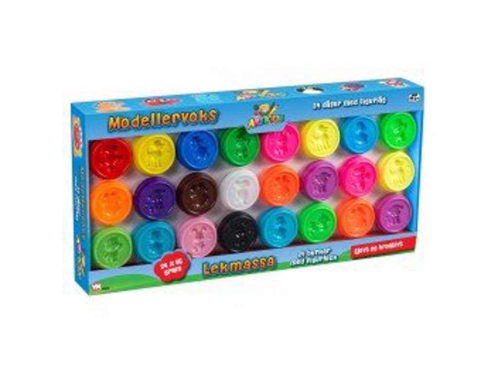 24 dåser modellervoks fra Artkids