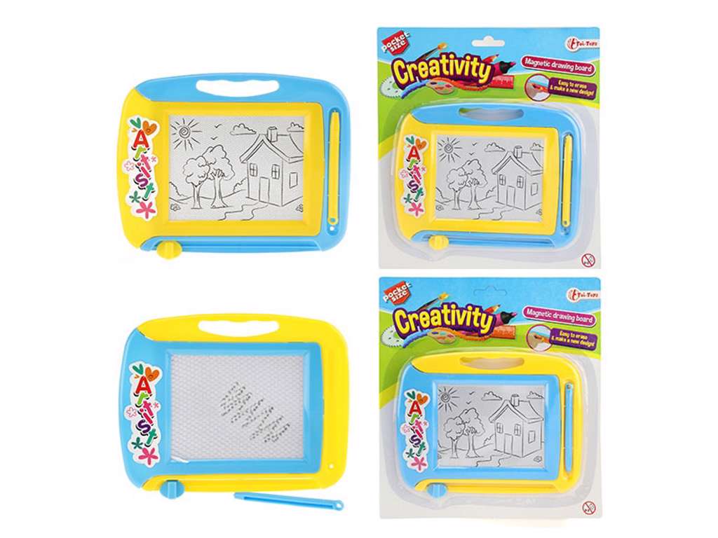 CREATIVITY Mini magnetisk tegnetavle og pen 2 forskellige