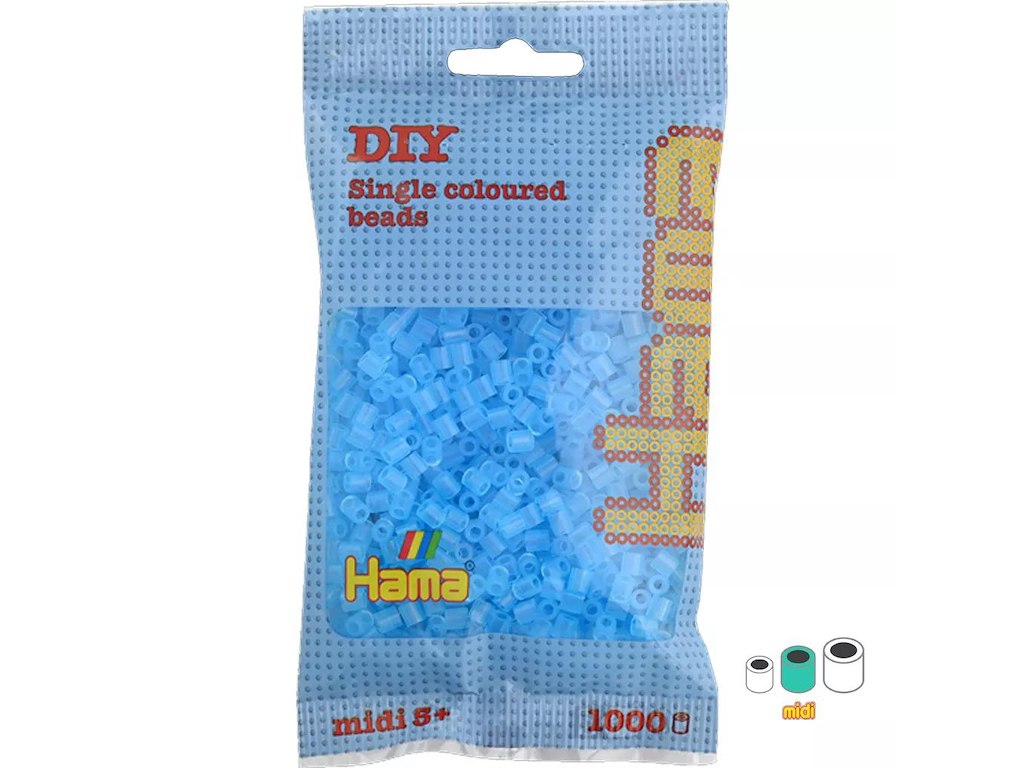Hama midi perler 1000 stk – klar blå