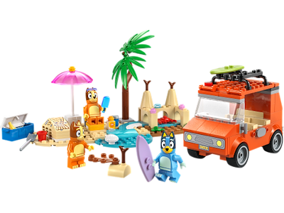 Blueys familie-biltur til stranden - 11202 - LEGO Bluey