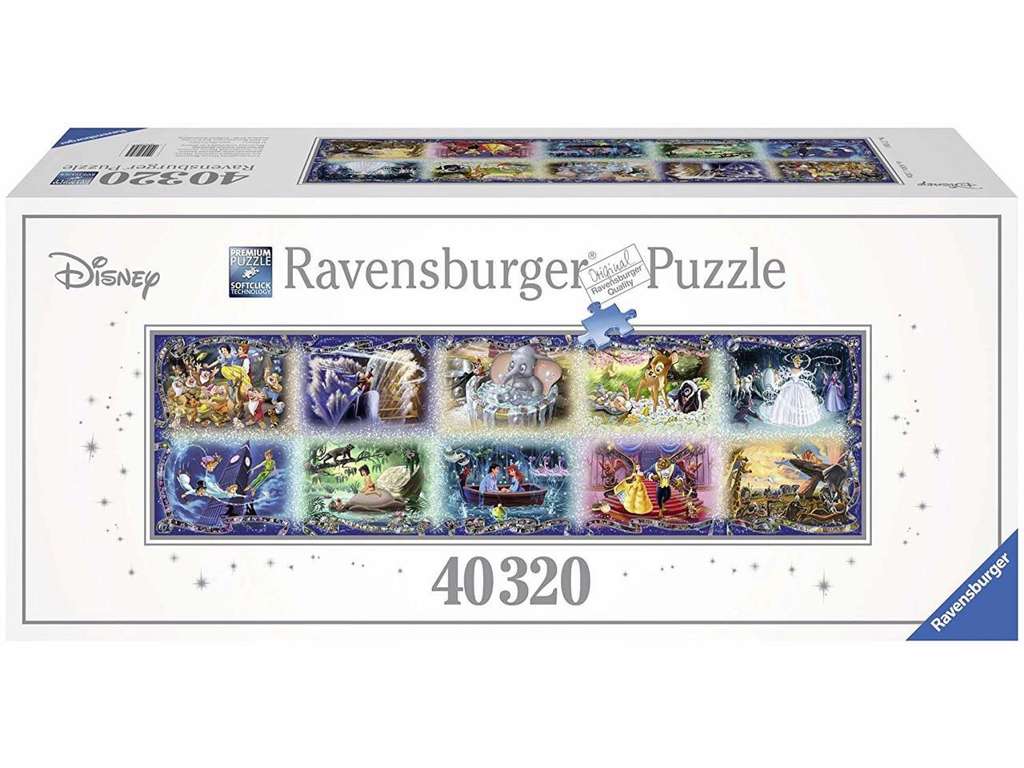 Disney puslespil med Memorable Disney Moments på 40320 brikker fra Ravensburger
