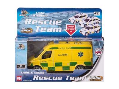 Dansk ambulance med lys, lyd og pullback fra Speedcar