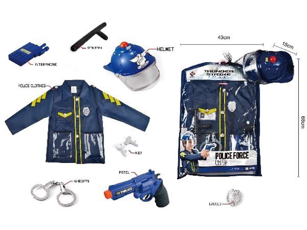 Udklædningssæt - politi