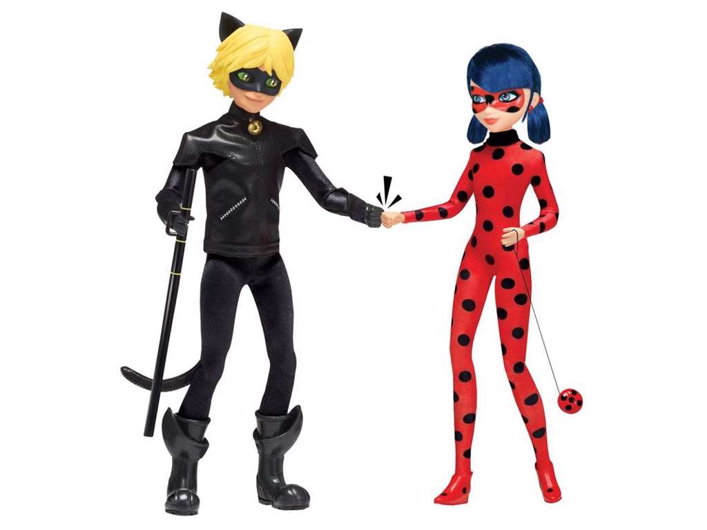 Ladybug & Cat Noir dukker fra Miraculous på 26 cm