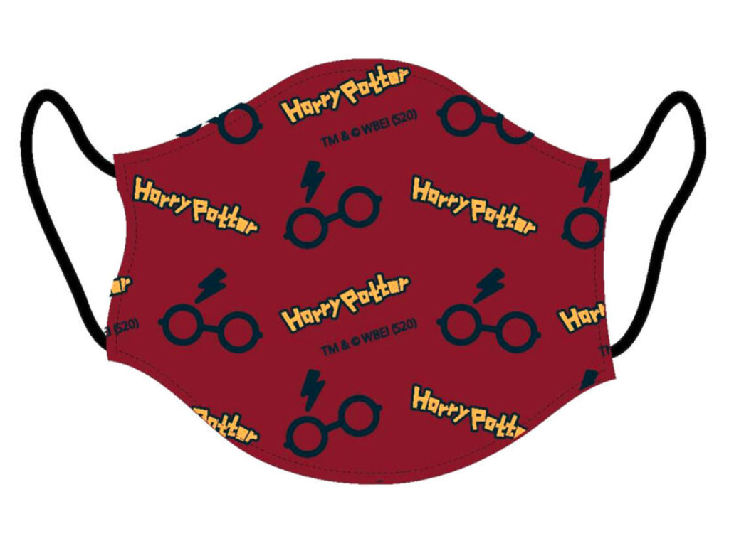 Harry Potter Face Mask / Mundbind – Red w. Glasses (One Size)