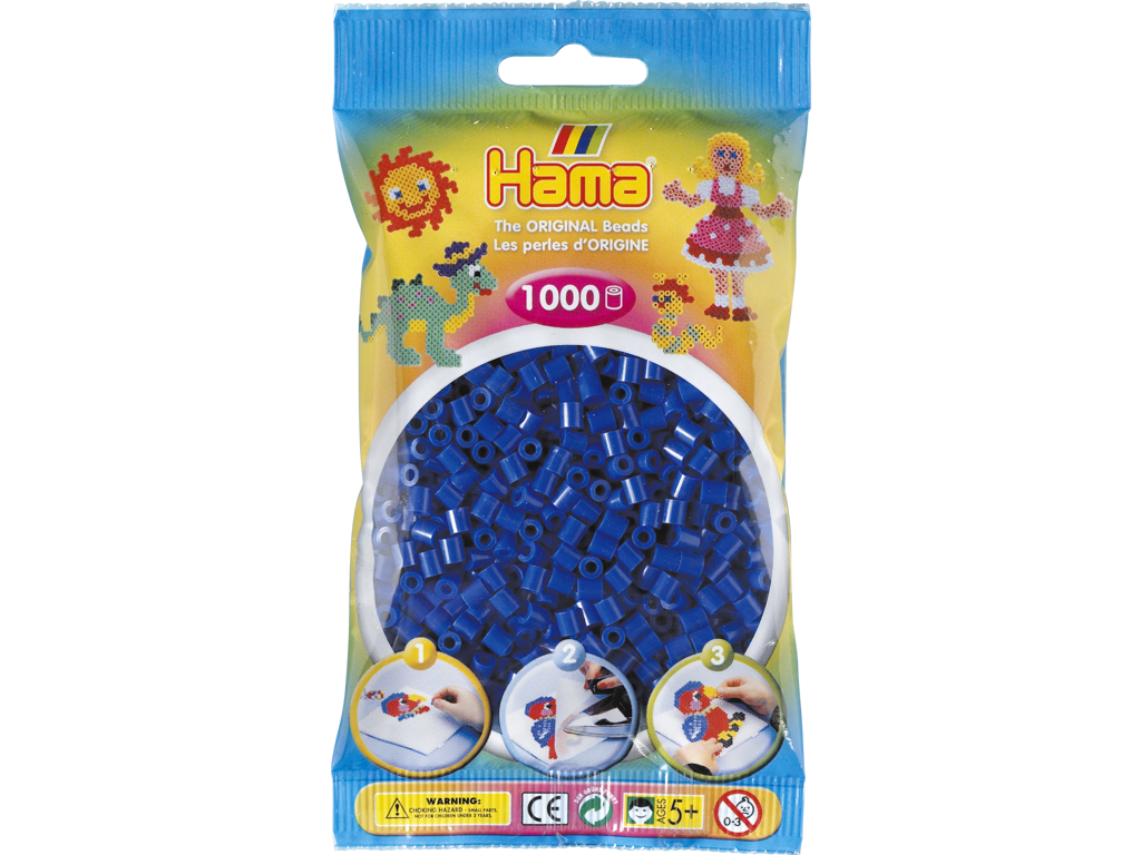 1000stk. Hama Midi blå 207-08