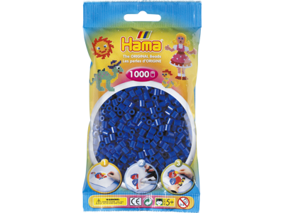 1000stk. Hama Midi blå 207-08